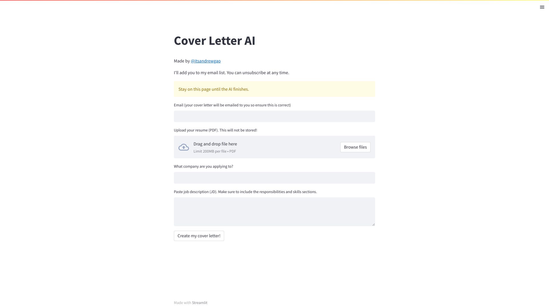 https://coverletterai.app