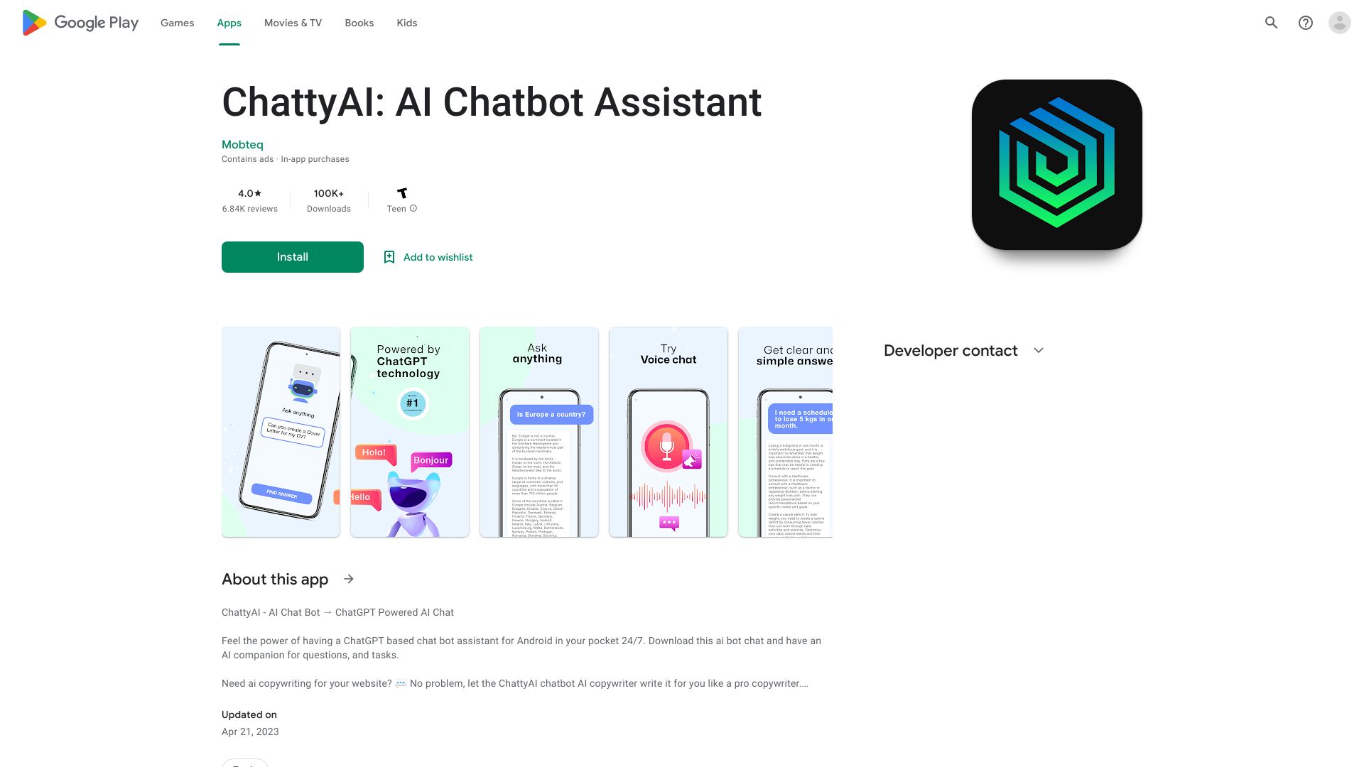 https://play.google.com/store/apps/details?id=com.mobteq.aiassistant