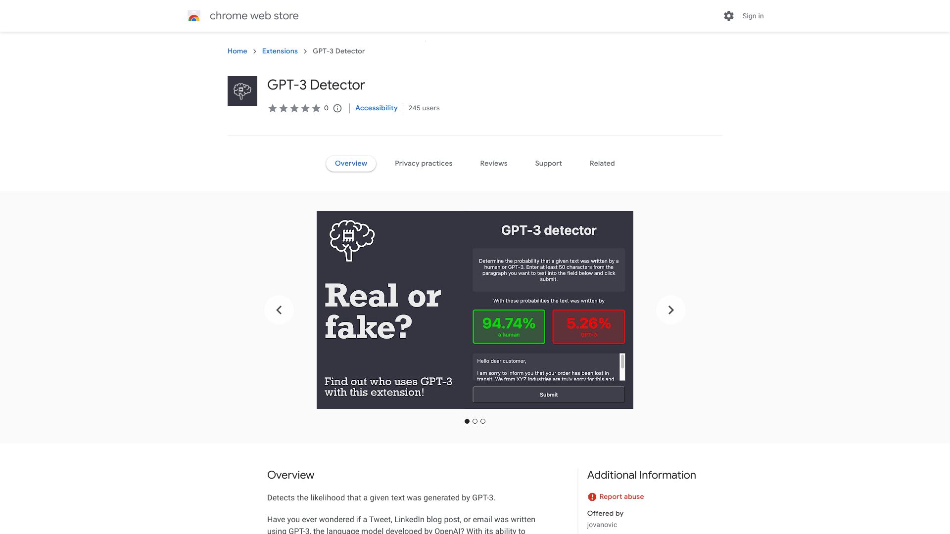https://chrome.google.com/webstore/detail/gpt-3-detector/omokfbakobiaindjjndfmblhadkpkokd